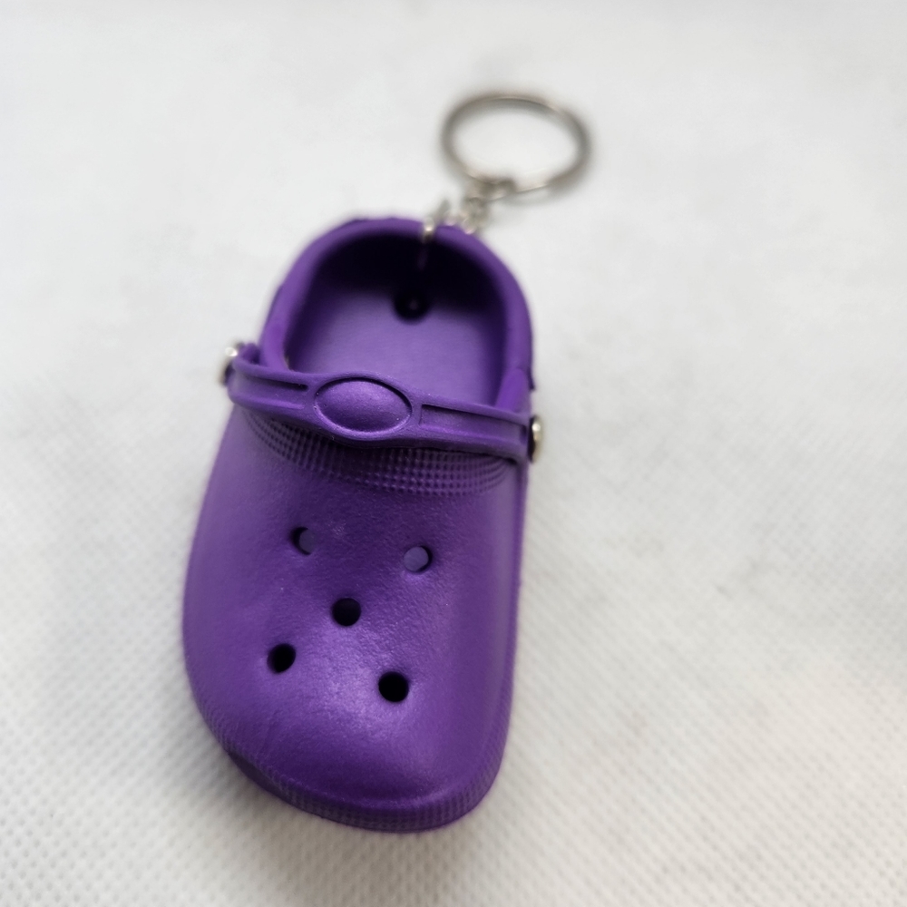 Mini Croc Keychain Purple  Unisex